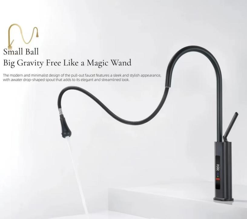 Faucet Cistine Aonair Tarraingthe Amach le Taispeáint Digiteach